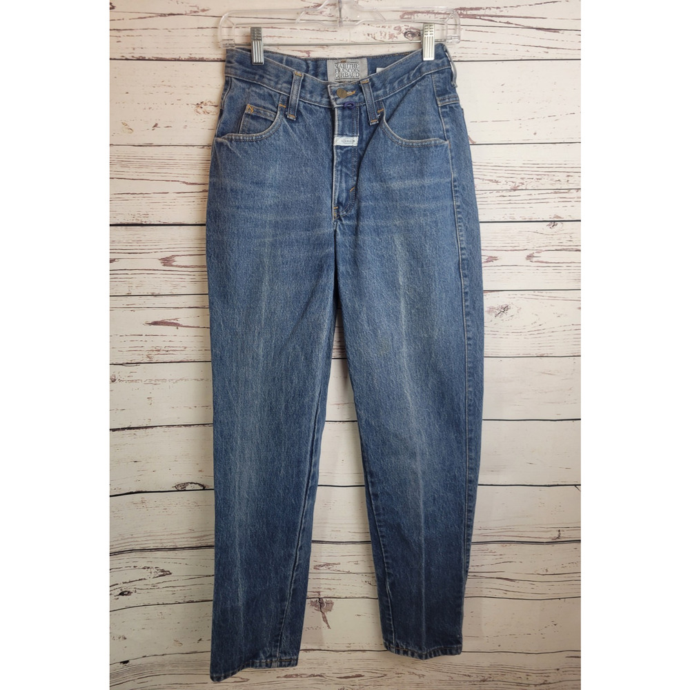 Vtg Marithe Francois Girbaud‎ Stone Wash Jeans Blue Denim Straight Womens Sz 7/8